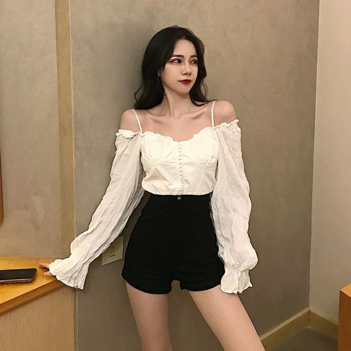 Áo sơ mi hai dây kiểu Emilyshop ulzzang