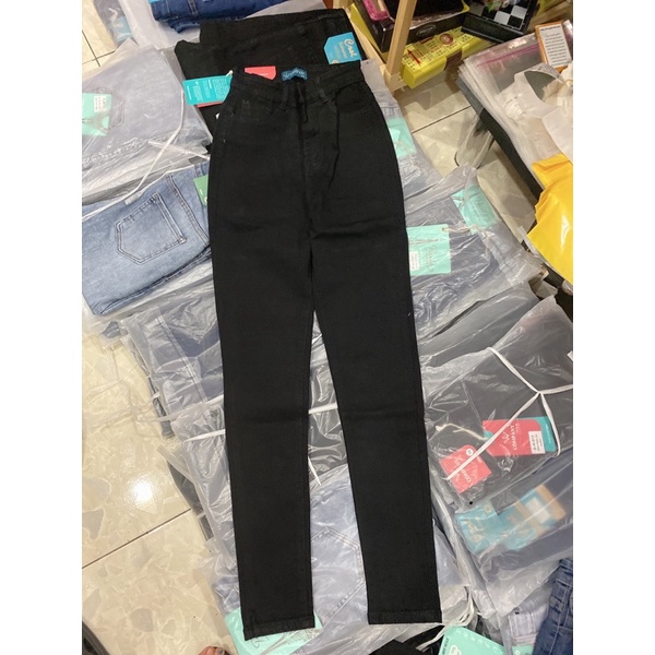 quần jean đen lưng siêu cao form nhỏ (hàng sẵn )