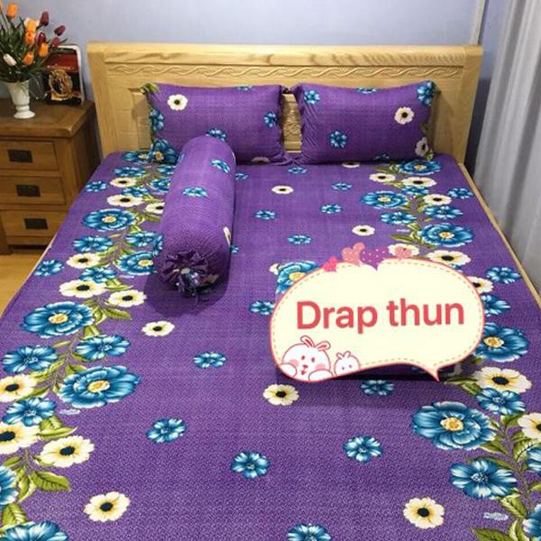 Bộ Drap Thun Hàn Quốc Mát Lạnh cao cấp/4 món