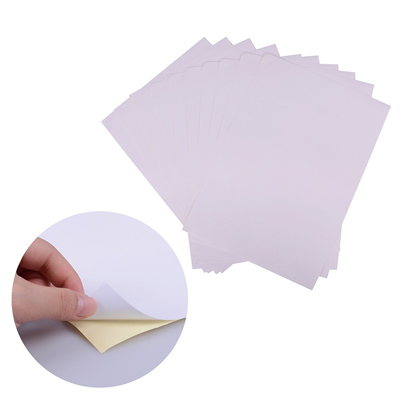 Hl Set 10 Tờ Giấy A4 Tự Dính Chất Lượng Cao