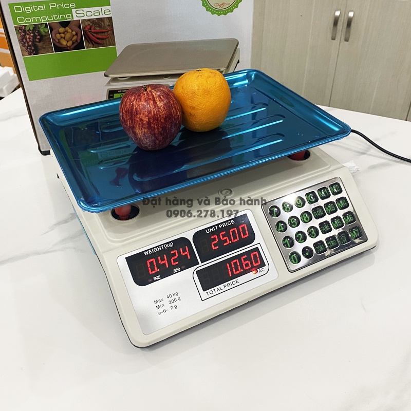 Cân điện tử tính tiền 40kg - Cần điện tử 2 mặt led - Đài Loan chính hãng