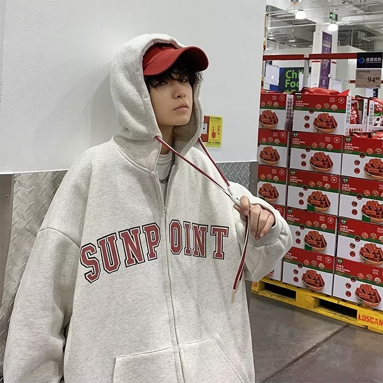 【M-5XL】áo hoodie form rộng quốc áo khoác hoodie dây kéo simple áo hoodie zip thời trang hàn Bigsize áo hoodie nam nữ