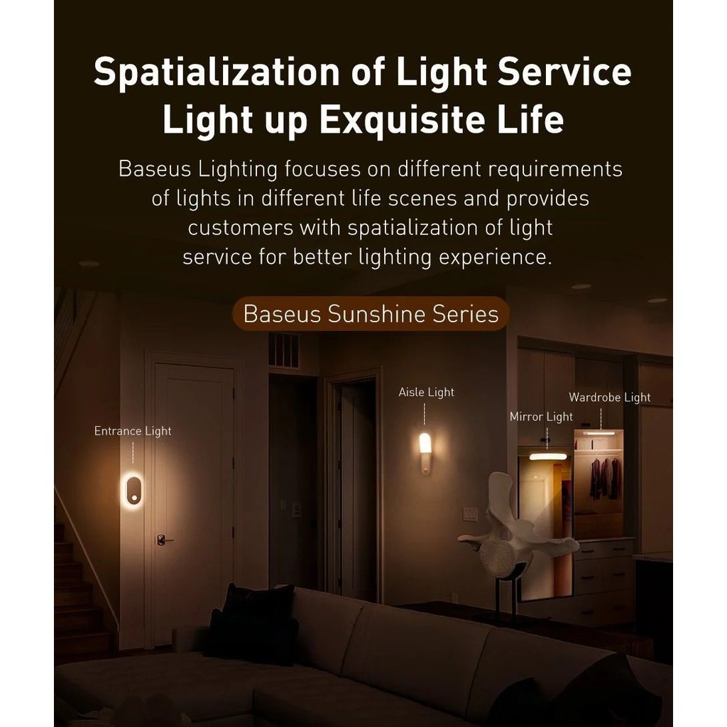 Đèn cảm ứng chuyển động thông minh Baseus Sunshine Series - AISLE Edition
