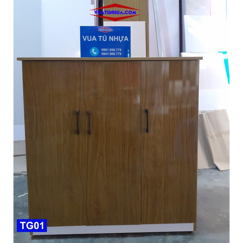 TG01 – Mẫu tủ giày 3 cánh làm từ nhựa Đài Loan kích thước 110x95x35cm