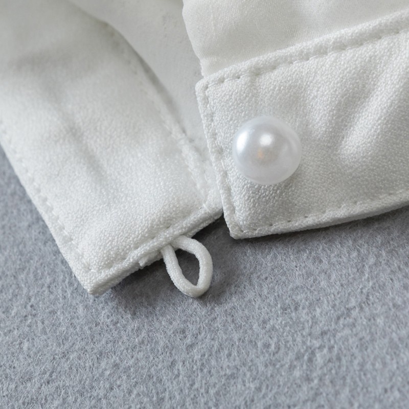 Cổ áo phối ren hoa có thể tháo rời thời trang cho nữ