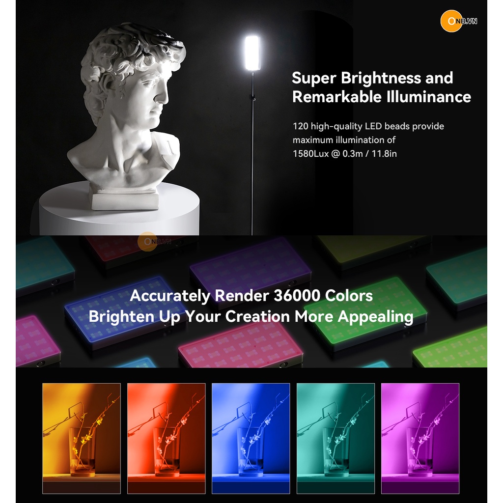 SmallRig RM120 Đèn Led RGB pin 5000mAh code 3808