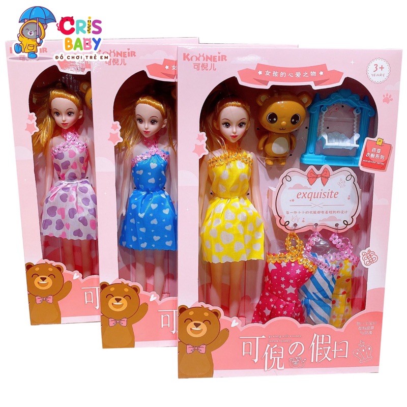 ĐỒ CHƠI HỘP BÚP BÊ BARBIE CAO CẤP CỠ LỚN KÈM PHỤ KIỆN CHO BÉ GÁI