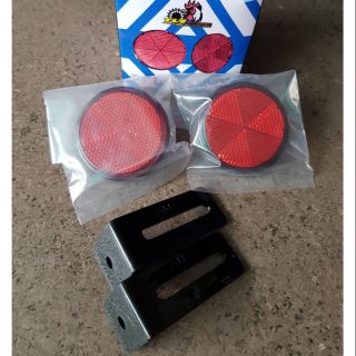 Cặp mắt mèo phản quang gắn biển số sau Màu đỏ