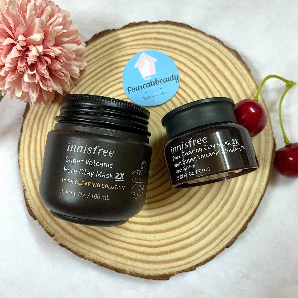 Mặt nạ đất sét Super volcanic pore clay mask 2X Innisfree 100ml