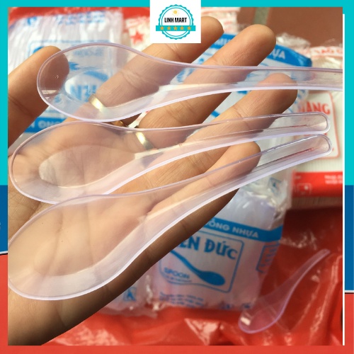 Thìa nhựa, muỗng nhựa Tiên Đức thìa xôi dùng 1 lần loại 11cm LINHMART