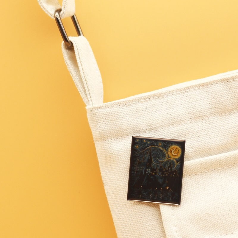 Pin cài áo bức tranh nổi tiếng của danh họa Vincent Van Gogh Sunflowers/ the Starry Night/ Tiếng Thét - GC132