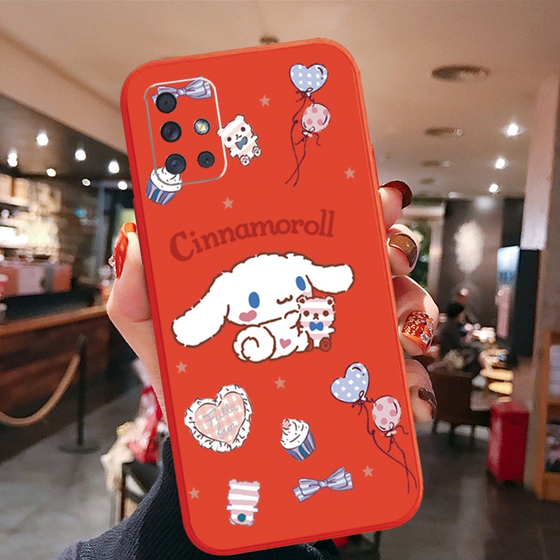 Ốp Điện Thoại Cạnh Vuông In Hình Cinnamoroll Cho Samsung Galaxy A31 A32 4G A52 A72 5G A11 A51 A71 A10S A50 A30S A20S M42