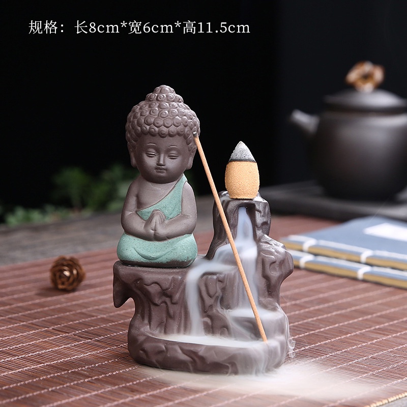 Thác khói trầm hương Phật bên suối tặng kèm 5 nụ trầm