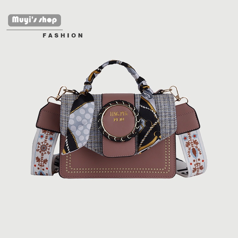 Túi Xách Đeo Vai Kiểu Vuông Nhỏ Dây Đeo Bản Rộng Thời Trang Mùa Thu Dành Cho Nữ