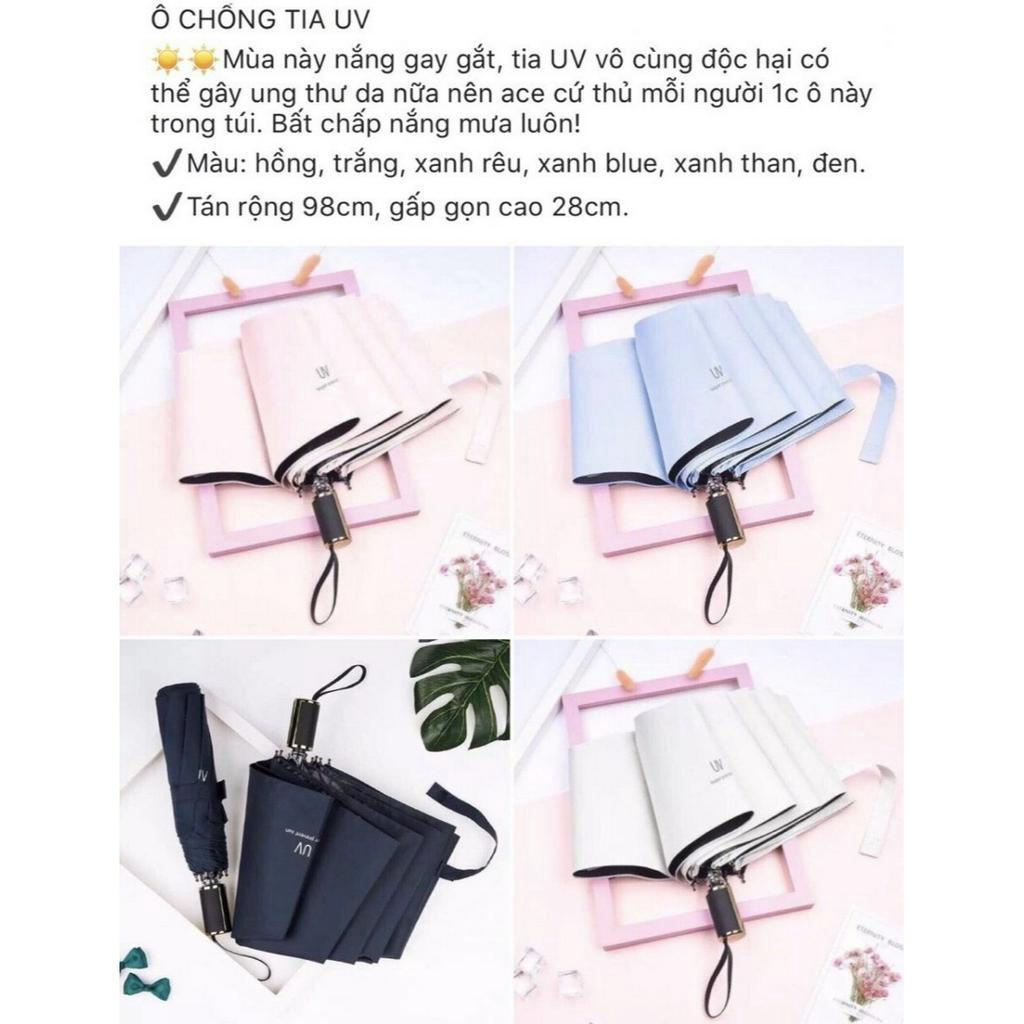 Ô UV gấp gọn phủ lớp chống nắng mưa