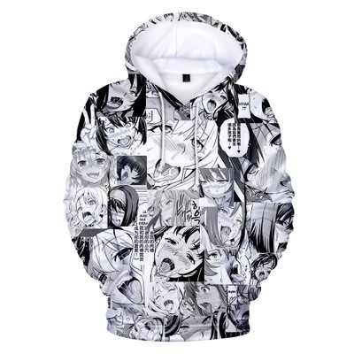 Áo Khoác Hoodie Dáng Rộng In Họa Tiết Anime Ahegao Hentai 3D Phong Cách Nhật Bản Mới Cho Nam Và Nữ