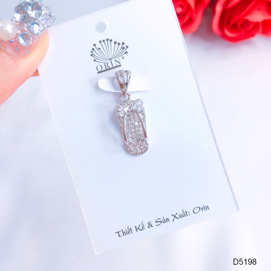 Mặt dây chuyền nữ, mặt chiếc dép đính đá cao cấp Orin D5198