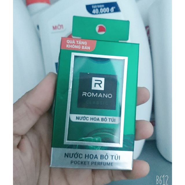 Romano - Nước hoa bỏ túi Classic 18ml HỘP XANH LÁ