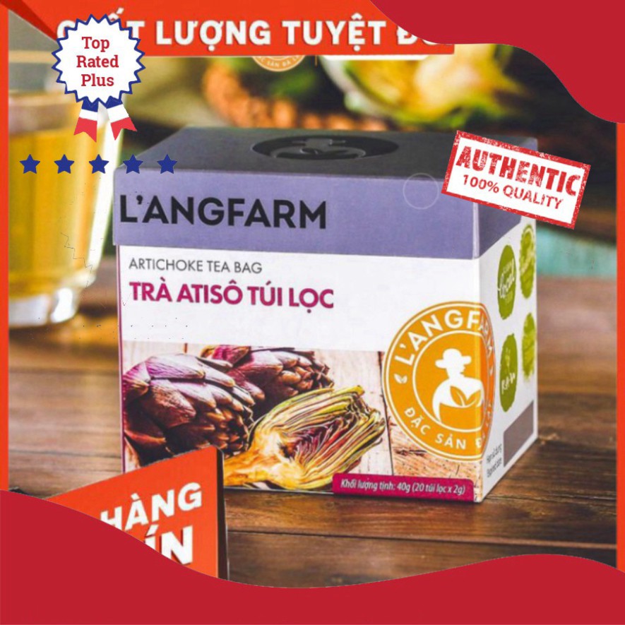 L'angfarm | Trà atisô túi lọc,hộp 20 tép giải khát hàng ngày hoặc làm quà tặng. An toàn vệ sinh, không chất bảo quản.