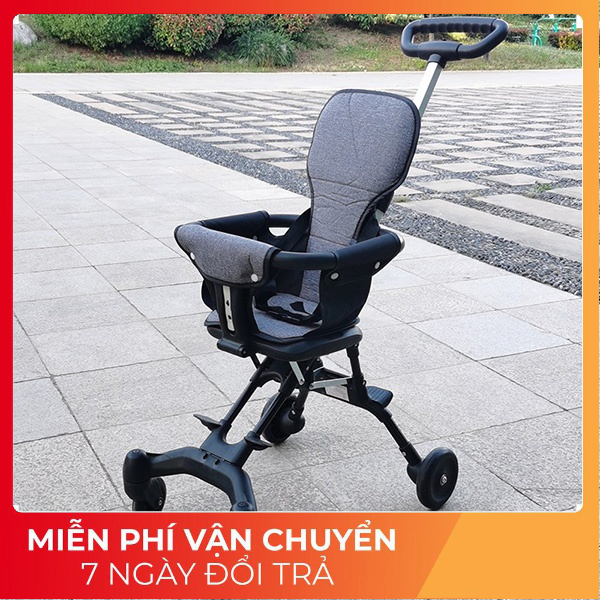 Xe đẩy gấp gọn cho bé đi du lịch, Xe đẩy cho bé 2 chiều ngả 3 tư thế cao cấp