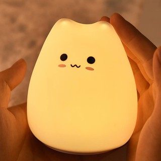 [Cực Hot] Đèn Ngủ Mèo Silicon Kute
