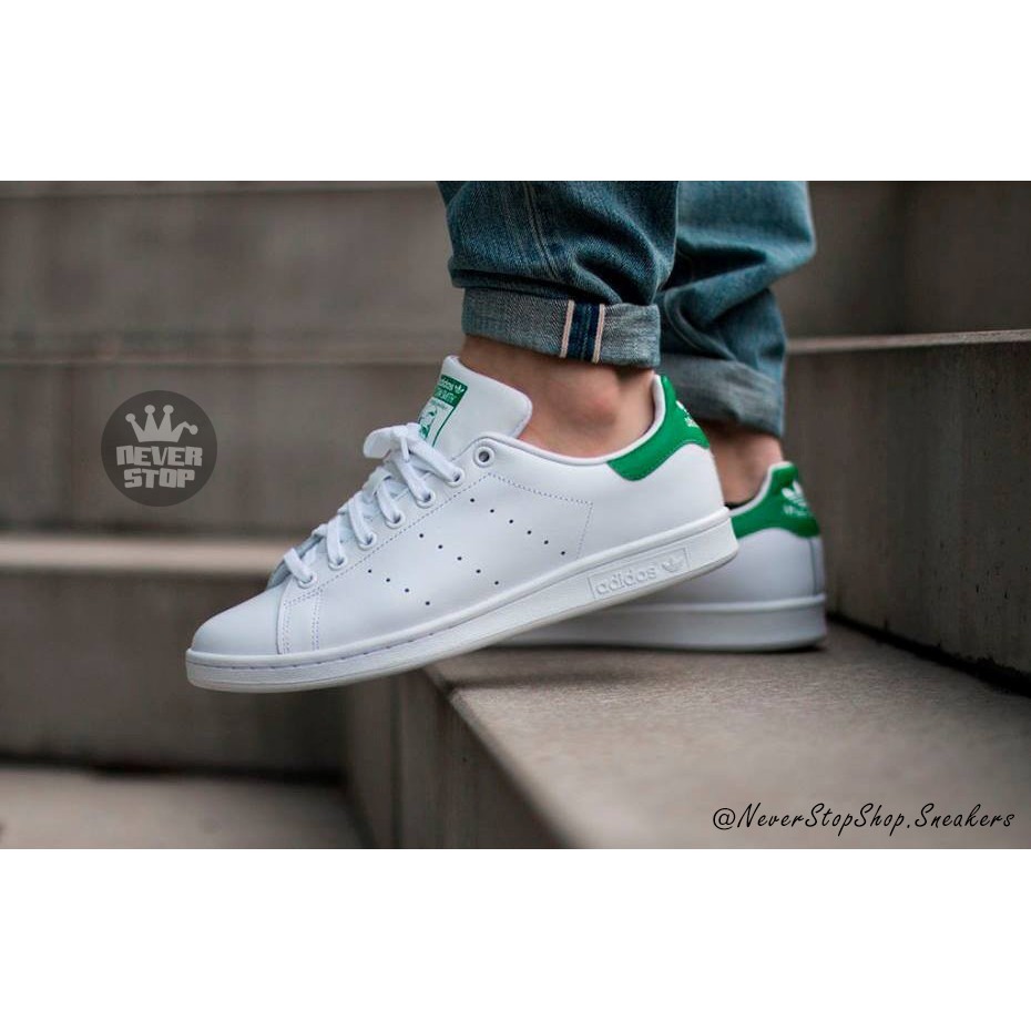 ADIDAS STAN SMITH TRẮNG XANH giày thể thao cổ thấp nam nữ, hàng chuẩn hình, chất lượng nhất | NeverStopShop.com