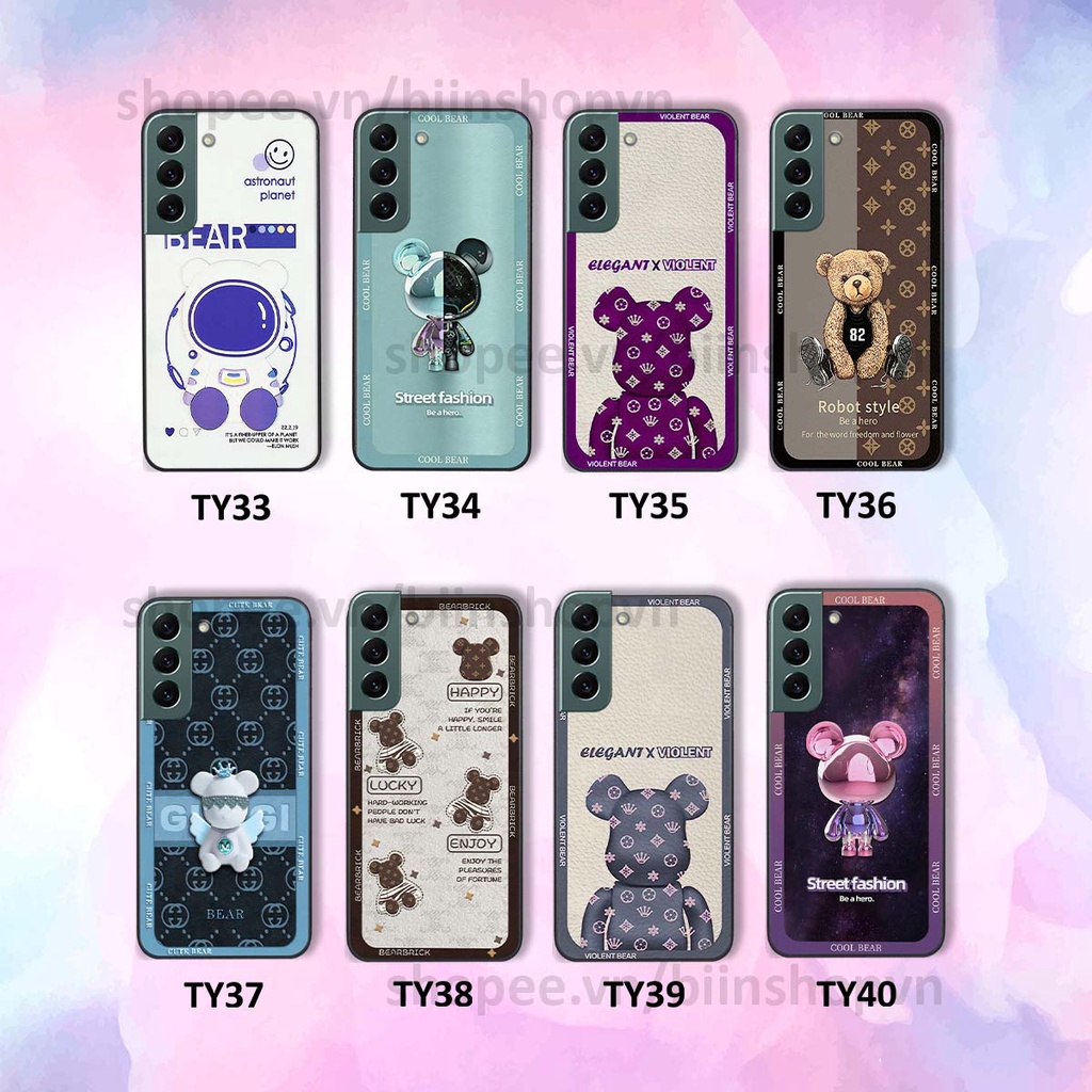 Ốp Samsung S22 / S22 Plus / S22 Ultra / S22+ hình gấu bear brick đẹp độc lạ, thời trang, cá tính