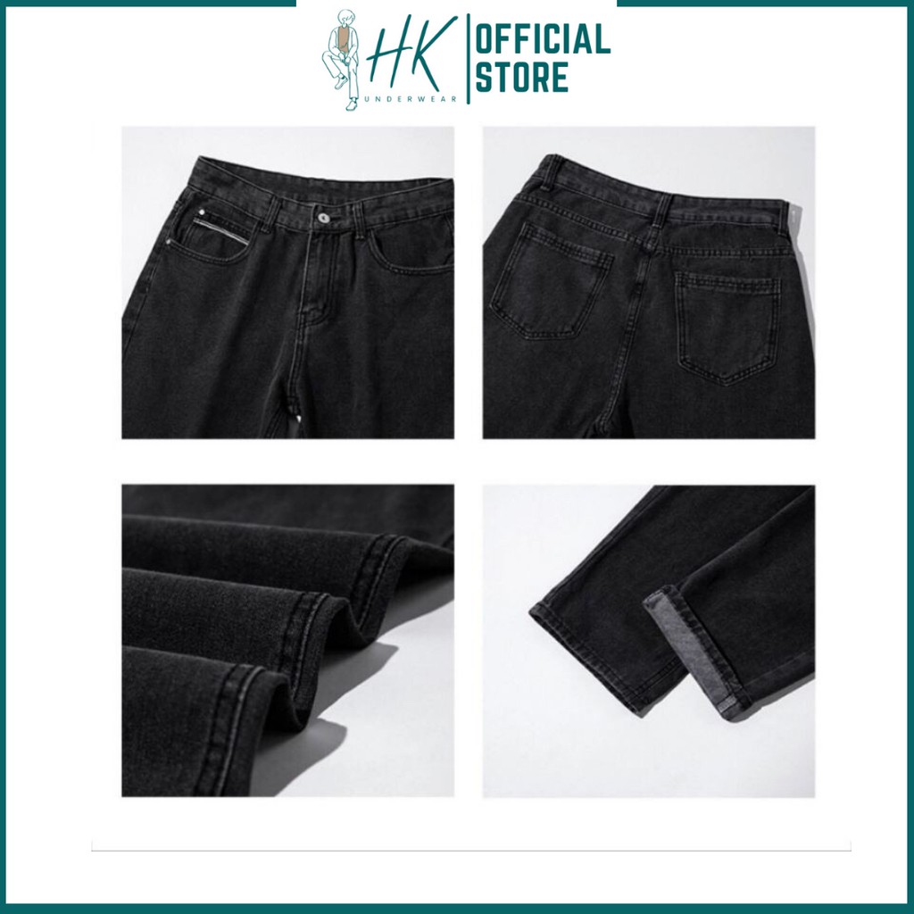 Quần Jean Baggy Nam Ống Rộng Chất Bò, Quần Baggy Nam Ống Suông là HK JB01