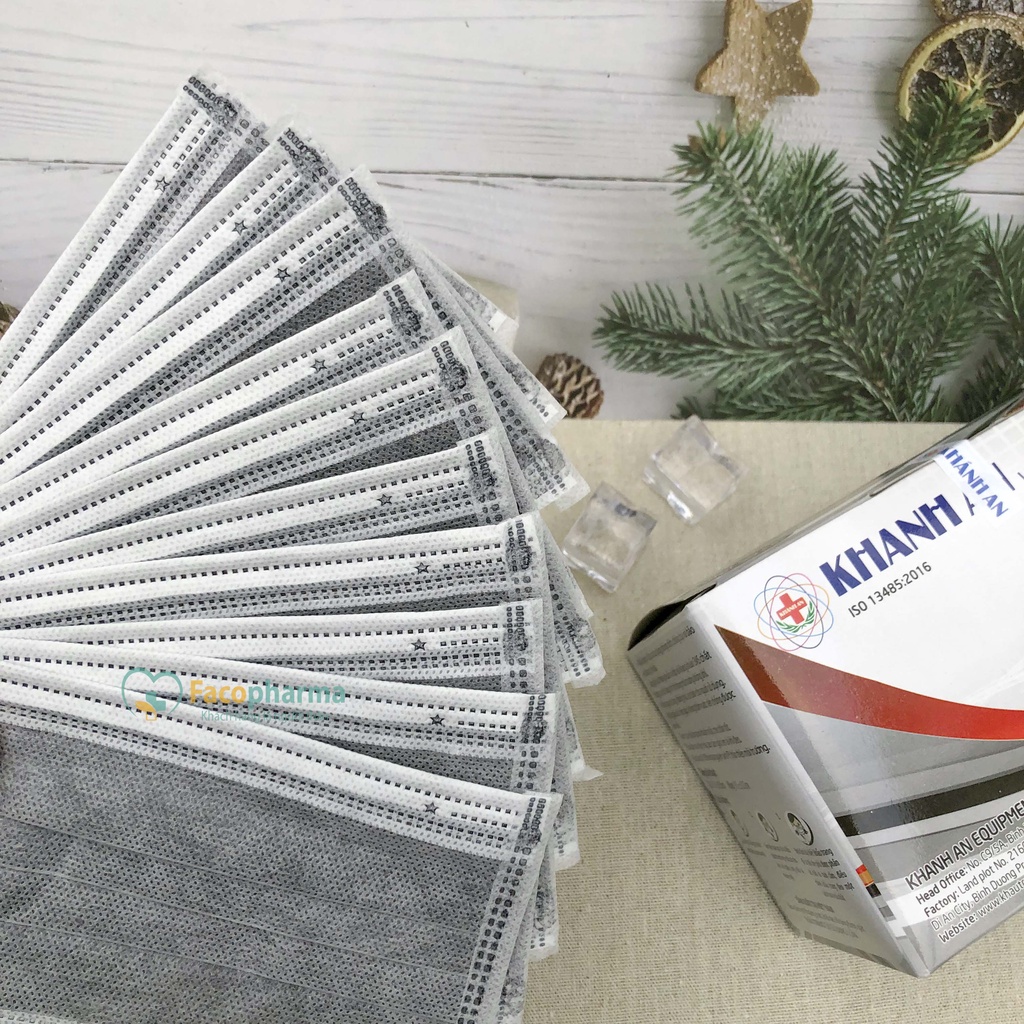 Khẩu Trang Y Tế 4 Lớp Kháng Khuẩn Cao Cấp Hộp 50 Cái Khánh An KAKTL1O