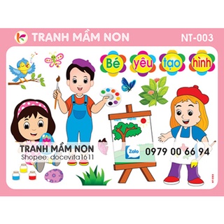 Decal mầm non- GÓC TẠO HÌNH NT-003 khổ lớn 127x80