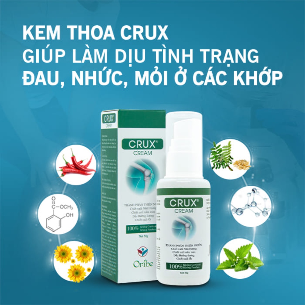 Kem thoa Giảm Sưng Đau Khớp Tức Thì Crux