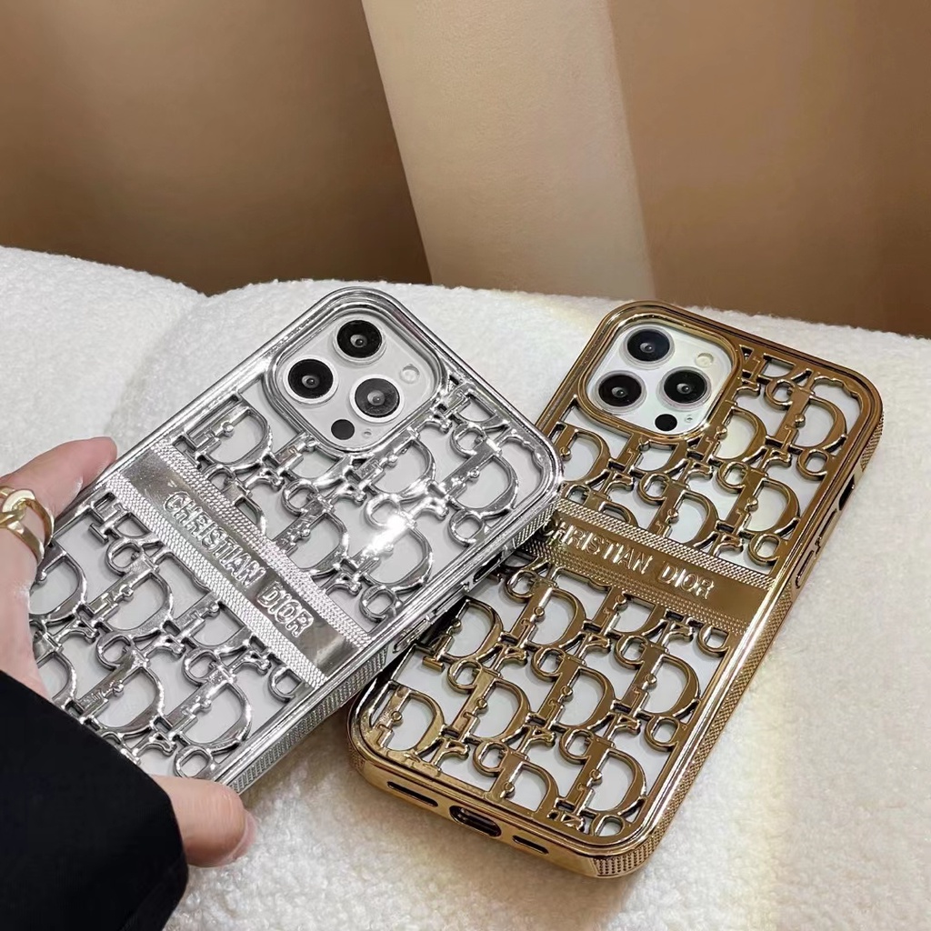 Ốp Điện Thoại Silicon Mạ Lưới Tản Nhiệt In Logo xiaohongshu dio Phong Cách Âu Mỹ Cho iphone 14 13 12 pro max