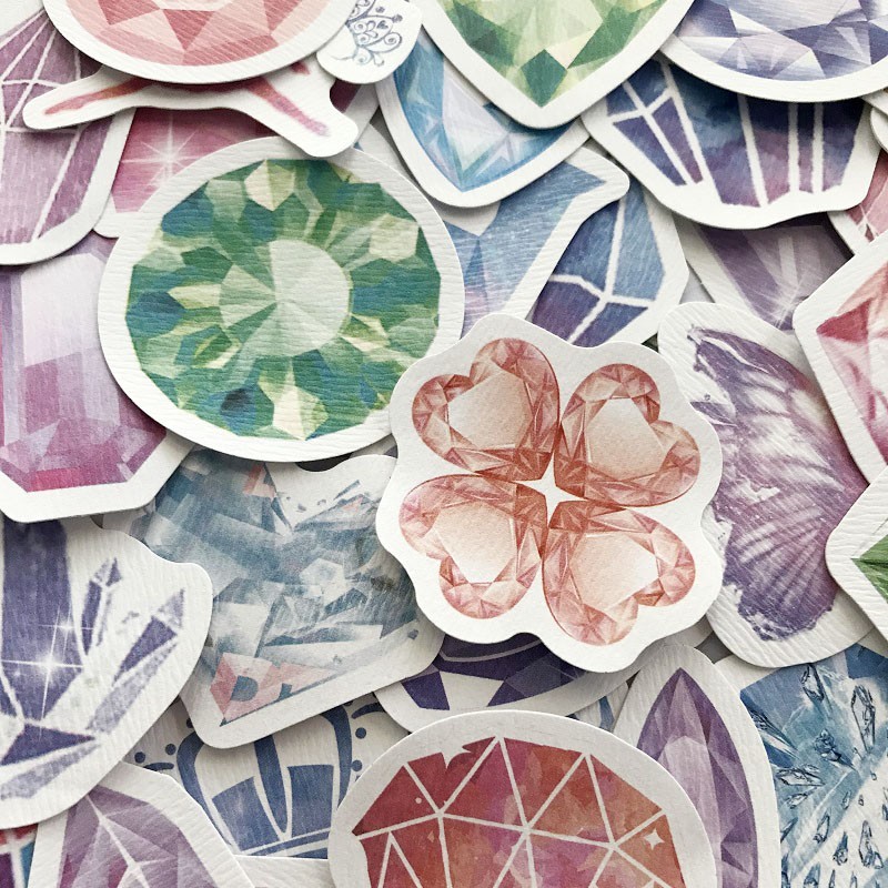 Gói 50 sticker giấy trang trí planner STG088 Gachini