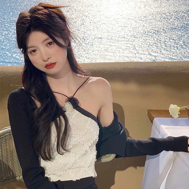 Áo Hai Dây Dáng Ngắn Phong Cách Hàn Quốc 2022 Thời Trang Cho Nữ