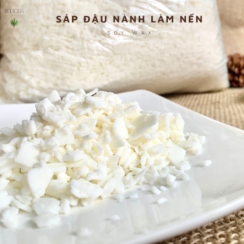 Sáp đậu nành (Soy Wax) 1Kg sáp thiên nhiên an toàn, làm nến thơm cao cấp, dễ làm