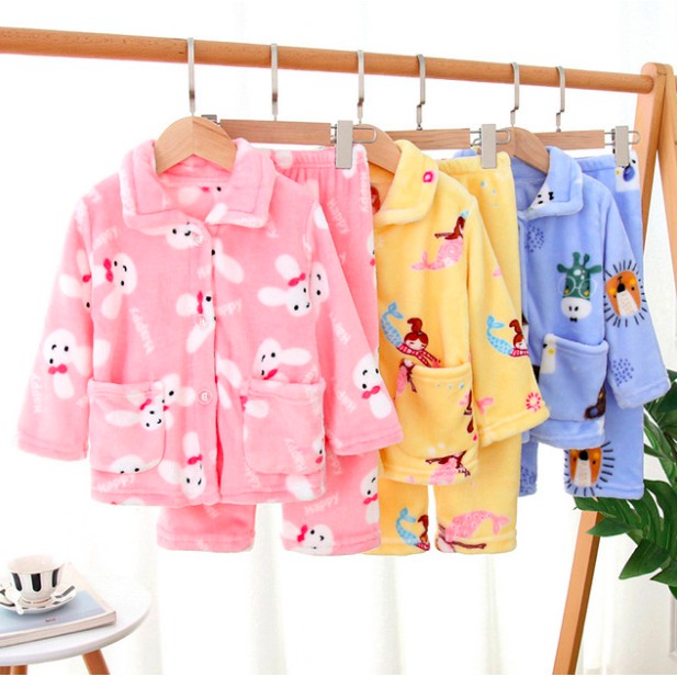 {ẢNH THẬT} Pijama cho bé - Pijama nhung cho bé - bộ đồ ngủ nhung lông bé trai & bé gái