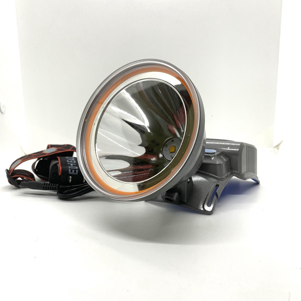 Đèn pin đội đầu siêu sáng, đèn đeo đầu 906 pin trê đỉnh đầu chóa lớn 10cm