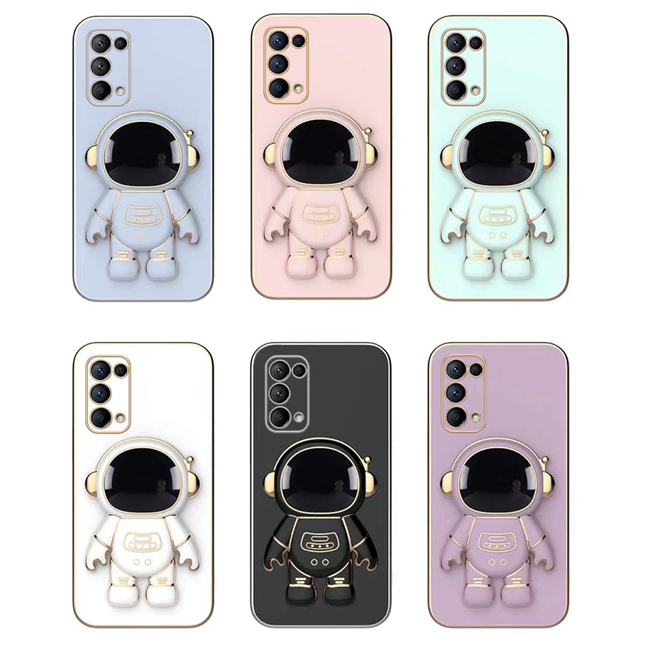 Ốp Điện Thoại Silicon Mềm Có Giá Đỡ Hình Phi Hành Gia Cho Samsung Galaxy S22 S22 Plus S22 Ultra S21 FE S21 Ultra S21 Plus S21
