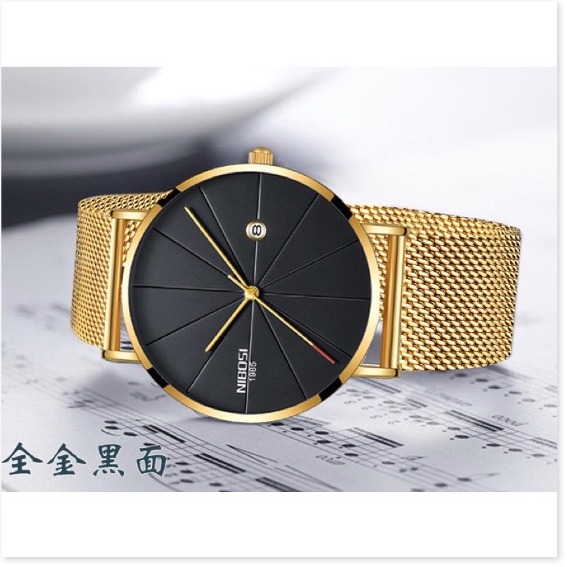 ⚜️FREESHIP⚜️ Đồng hồ Nibosi chính hãng nam kim vàng sang trọng