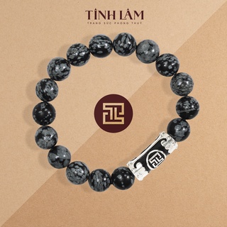 [Mã BMLT35 giảm đến 35K đơn 99K] TINH LÂM Vòng Tay Phong Thủy Đá Jasper 10 Li