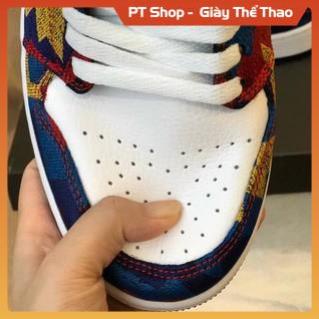Giày thể thao Jordan 1 Low Nothing But Net, Giầy JD1 sneaker Thổ Cẩm đủ bill box