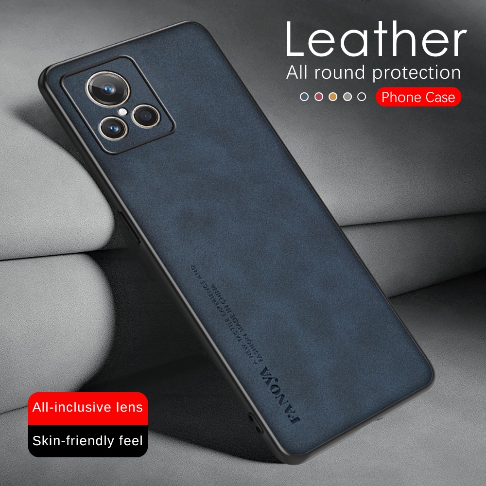 Ốp Điện Thoại Da Cừu Phối Khung Mềm Sang Trọng Cho Realme GT2 Explorer GT 2 Explorer Master