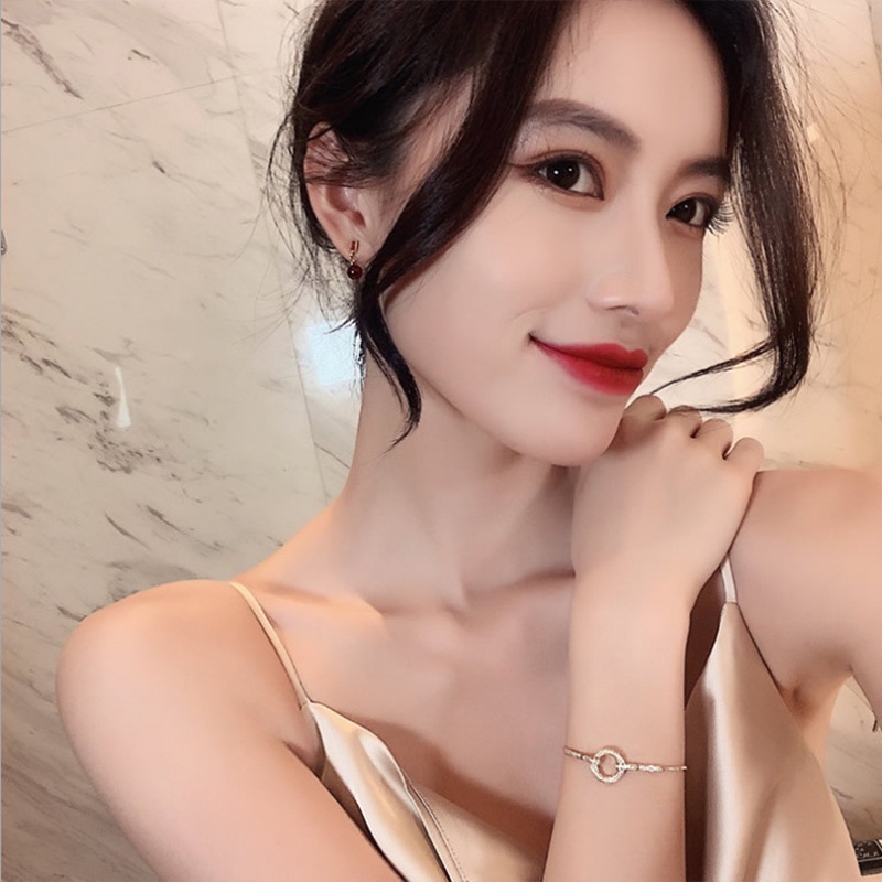 Vòng đeo tay MANYUE mặt tròn phong cách Hàn Quốc thời trang cho nữ