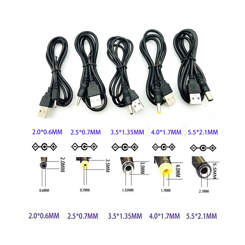Dây Cáp Sạc 1M USB DC 2.0 3.5 4.0 5.5 Dành Cho Loa Máy Tính Bảng / PC