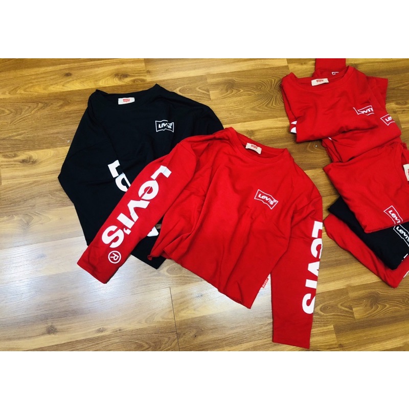 Áo Croptop cotton dày dặn tay dài cá tính