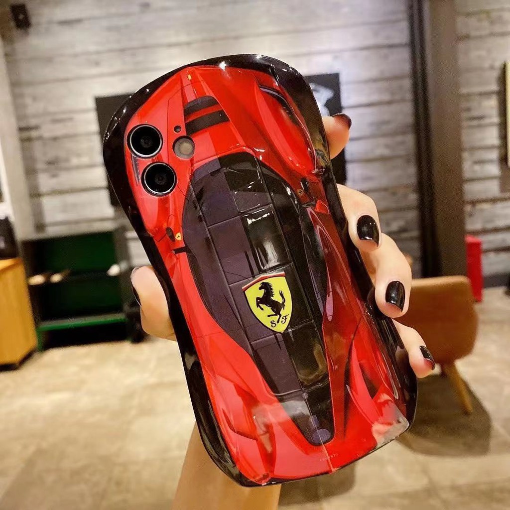 Ốp điện thoại silicon chống rơi in hình xe hơi Ferrari thể thao cho iPhone11pro Xsmas