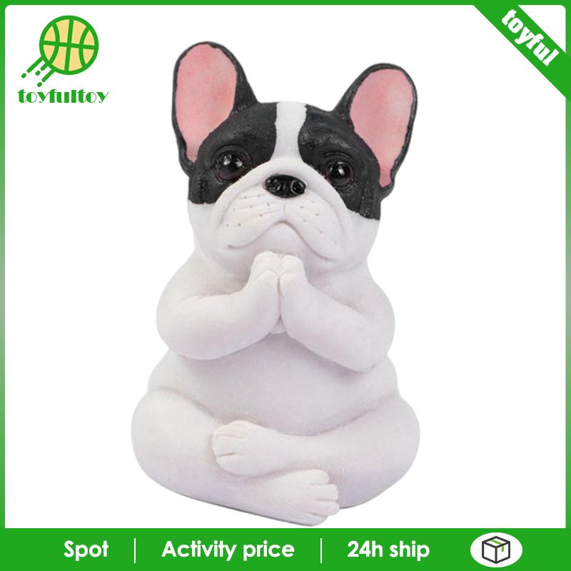 Tượng Đồ trang trí Chó Bull Tập Yoga Trang Trí