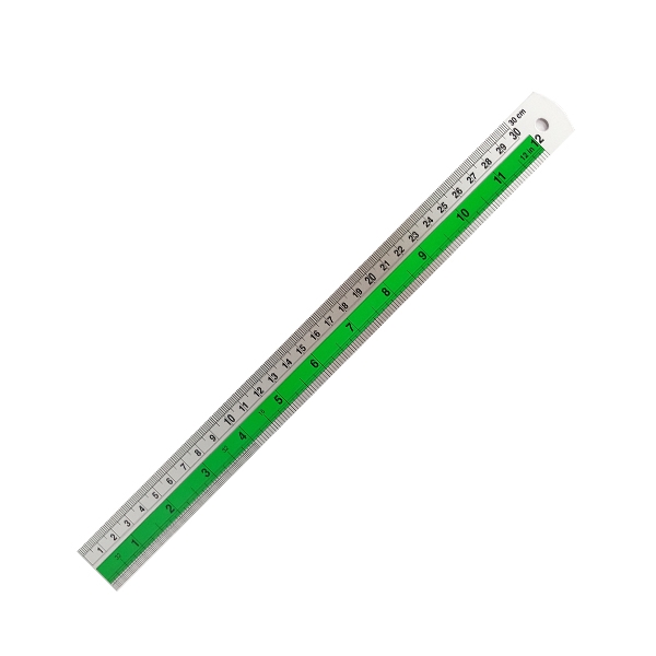 Thước Cây Nhôm 30cm 003 - Mẫu 3 - Màu Xanh Lá - OEM