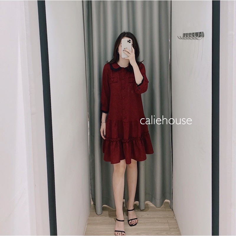 Pass váy suông vải tweed Calie House