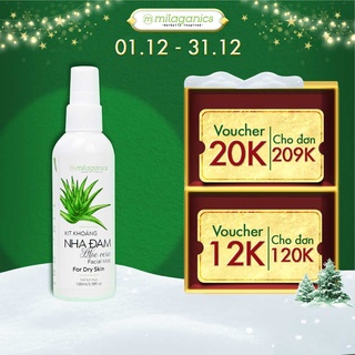 Xịt khoáng thiên nhiên Nha đam MILAGANICS 100ml